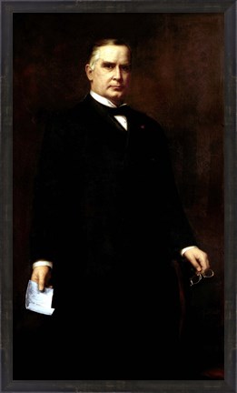 Framed President William McKinley Print
