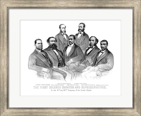 Framed First African American Senator and Representatives Print