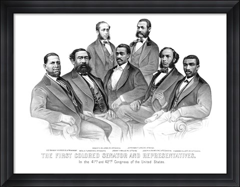 Framed First African American Senator and Representatives Print