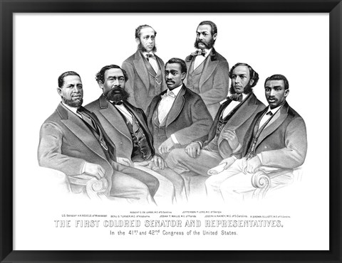 Framed First African American Senator and Representatives Print