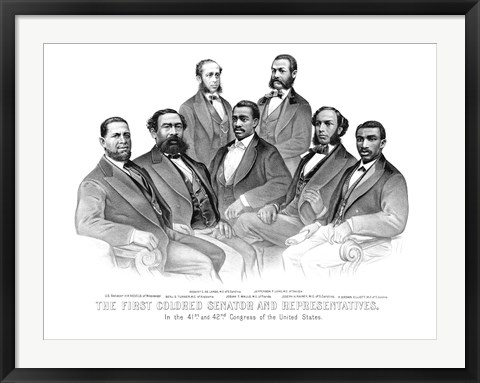 Framed First African American Senator and Representatives Print