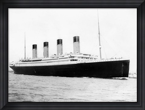Framed RMS Titantic Departing Southampton Print