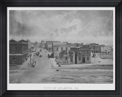 Framed Atlanta, Georgia 1863 Print