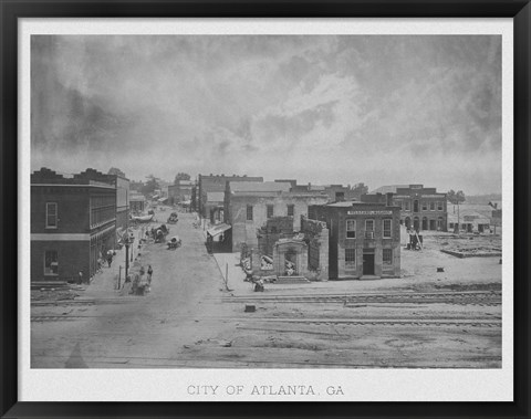 Framed Atlanta, Georgia 1863 Print