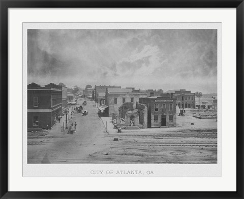 Framed Atlanta, Georgia 1863 Print