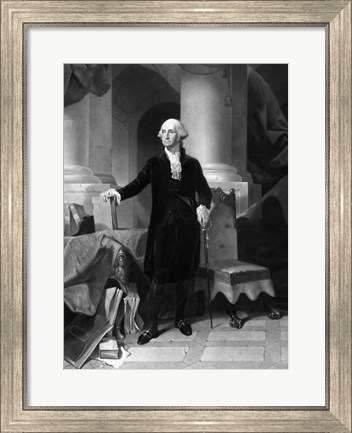 Framed Vintage President George Washington Print