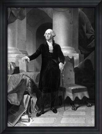 Framed Vintage President George Washington Print