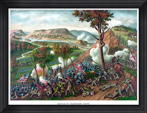 Framed Battle of Missionary Ridge Print