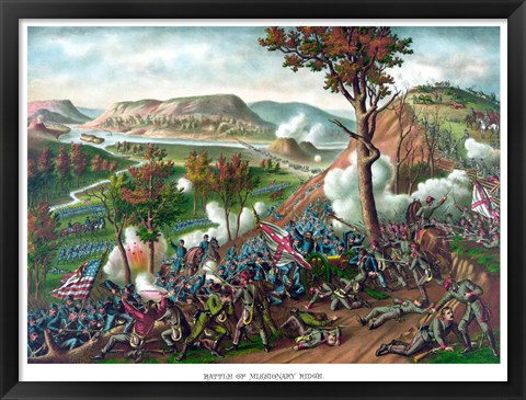 Framed Battle of Missionary Ridge Print