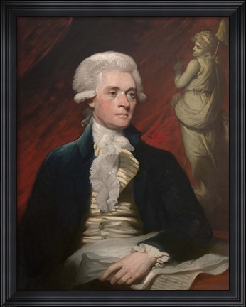 Framed Vintage President Thomas Jefferson Print