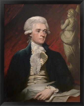 Framed Vintage President Thomas Jefferson Print