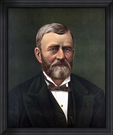 Framed President Ulysses S Grant Print