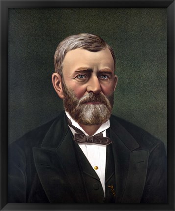 Framed President Ulysses S Grant Print