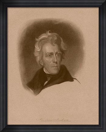 Framed President Andrew Jackson Print
