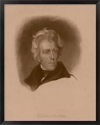 Framed President Andrew Jackson Print