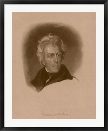 Framed President Andrew Jackson Print