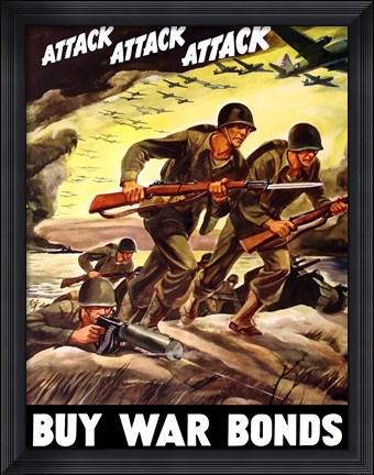 Framed Buy War Bonds Print