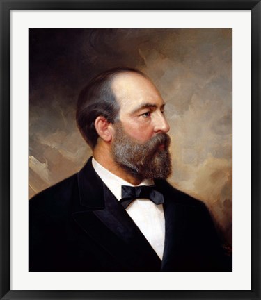 Framed Vintage President James Garfield Print