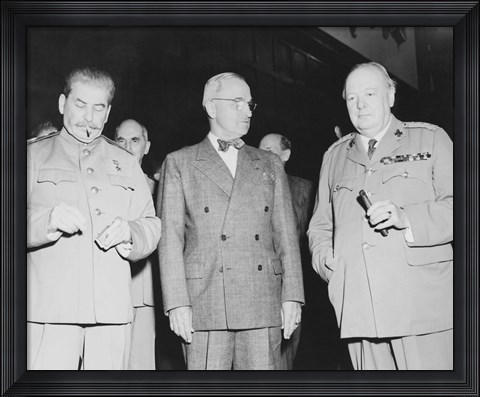 Framed Joseph Stalin, Harry Truman and Winston Churchill Print