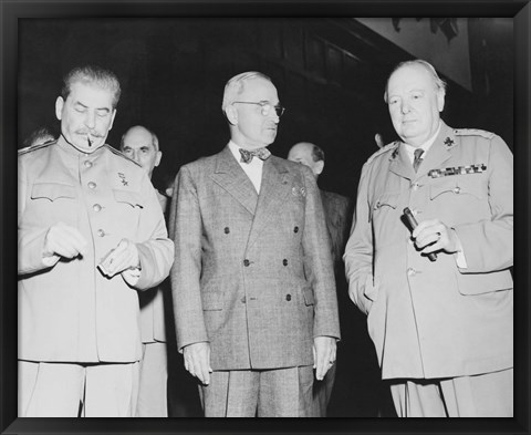 Framed Joseph Stalin, Harry Truman and Winston Churchill Print