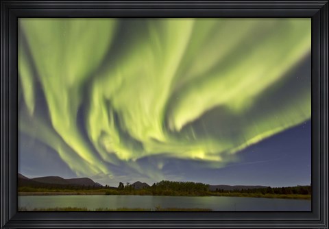 Framed Aurora Borealis, Yukon, Canada Print