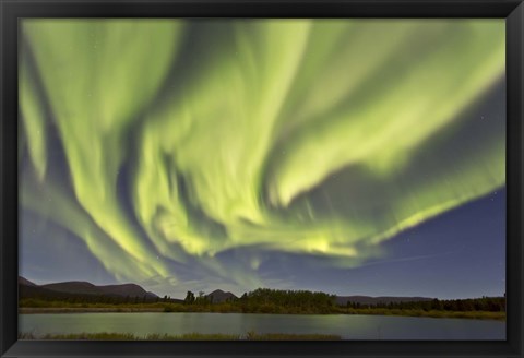 Framed Aurora Borealis, Yukon, Canada Print