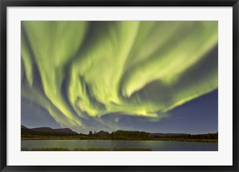 Framed Aurora Borealis, Yukon, Canada Print