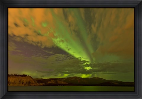 Framed Colorful Aurora Borealis Print