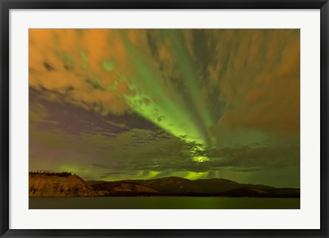 Framed Colorful Aurora Borealis Print