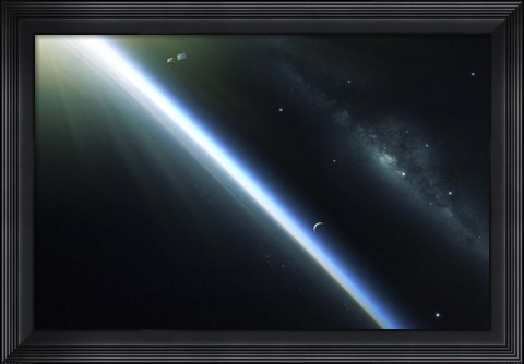Framed Drifting Satellite Print