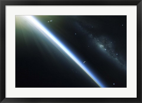 Framed Drifting Satellite Print
