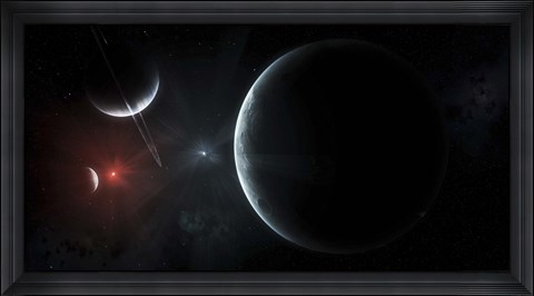 Framed Binary Star System Print