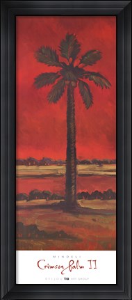 Framed Crimson Palm II Print