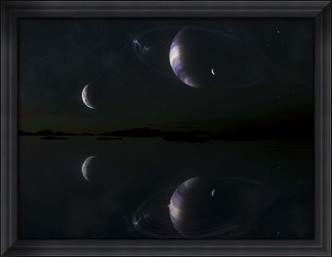 Framed Sunset on Epsilon Eridani B5 Print