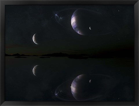 Framed Sunset on Epsilon Eridani B5 Print