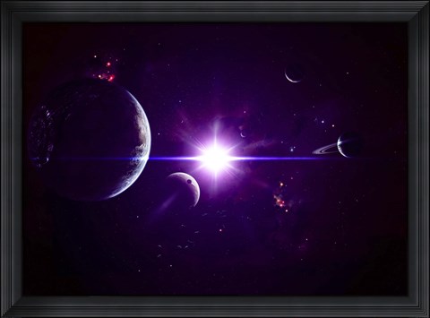 Framed Jovian Planets Print