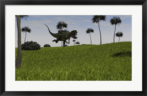 Framed Yangchuanosaurus Running Print