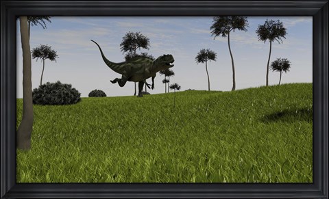Framed Yangchuanosaurus Running Print