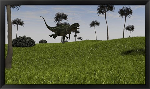 Framed Yangchuanosaurus Running Print