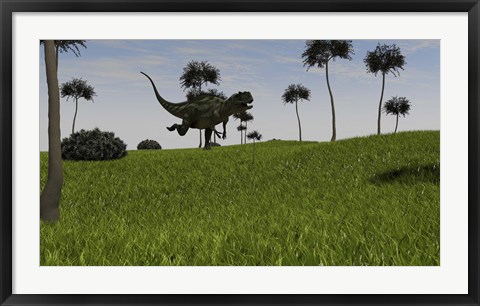 Framed Yangchuanosaurus Running Print