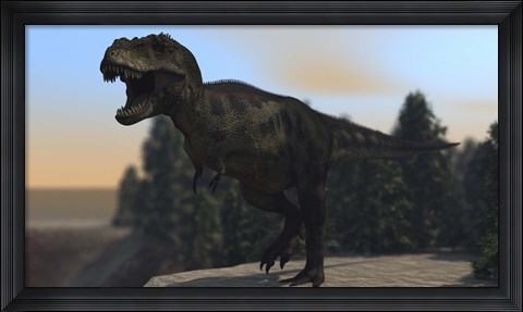 Framed Fierce Tyrannosaurus Rex Print