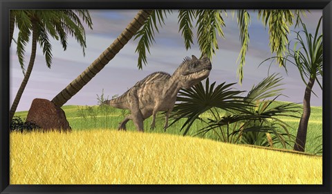 Framed Ceratosaurus Hunting Print