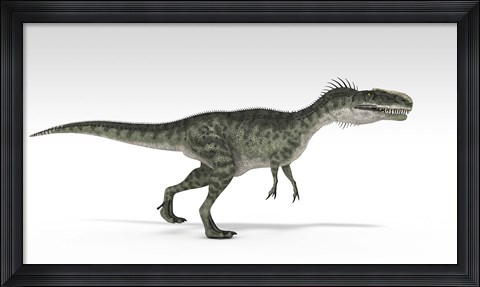 Framed Monolophosaurus Dinosaur Print