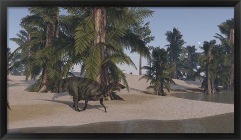 Framed Shuangmiaosaurus Print