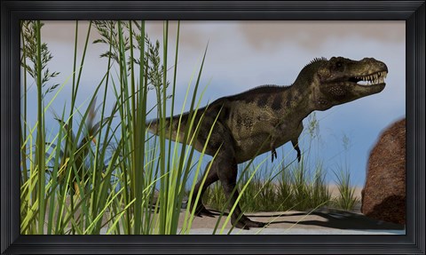 Framed T-Rex Hunting Print