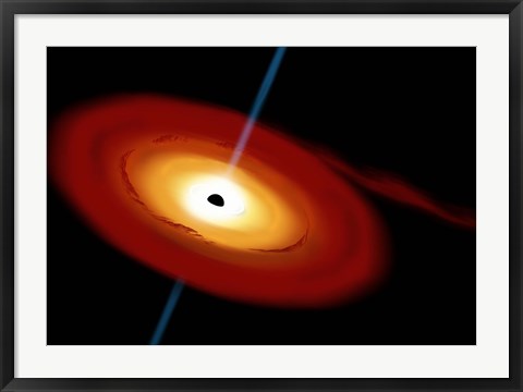 Framed Black Hole in Space Print