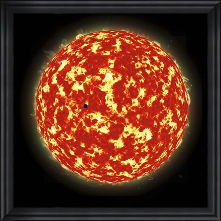 Framed Planet Passing in Front of Sun Print