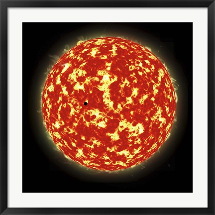 Framed Planet Passing in Front of Sun Print