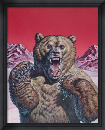 Framed Cave Bear Print