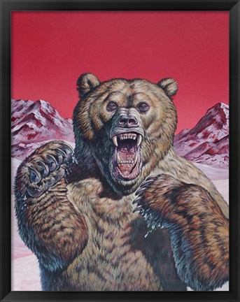 Framed Cave Bear Print